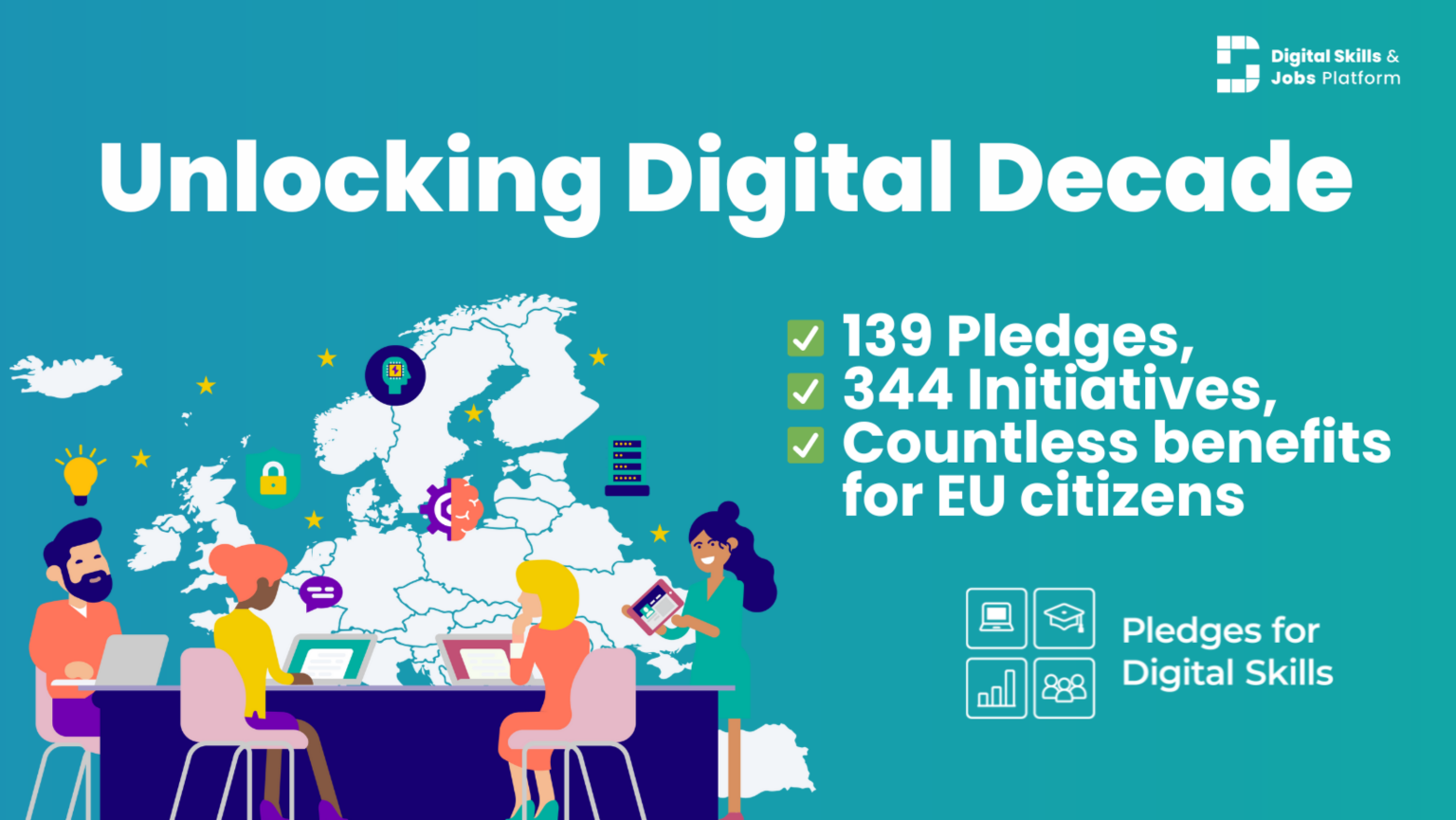 A digitális évtized megvalósulása: 139 vállalás, 344 kezdeményezés, számtalan előny az uniós polgárok számára