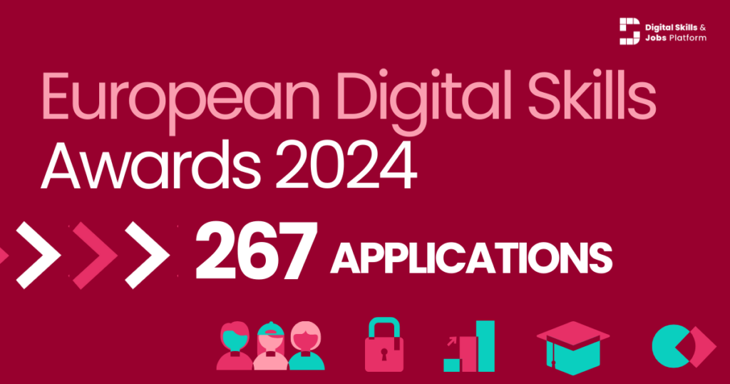 Az Európai Digitális Készségfejlesztési Díj 2024. évi legfontosabb eseményei: 267 pályázat érkezett! dekoratív kép