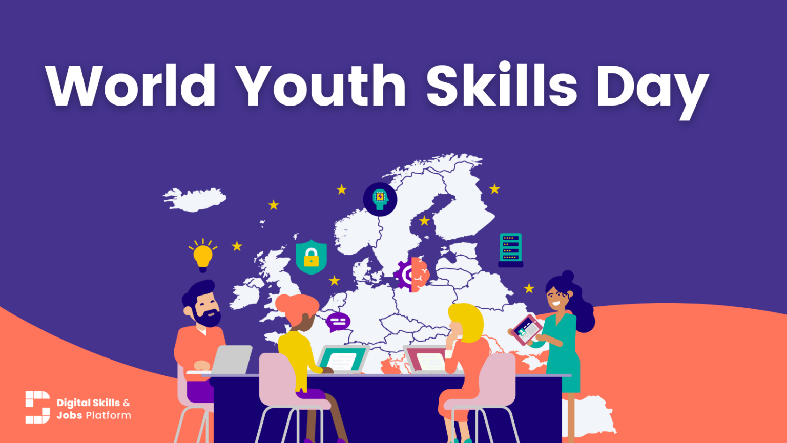 Hogyan válj digitális nindzsává az ifjúsági készségek világnapján dekoratív kép